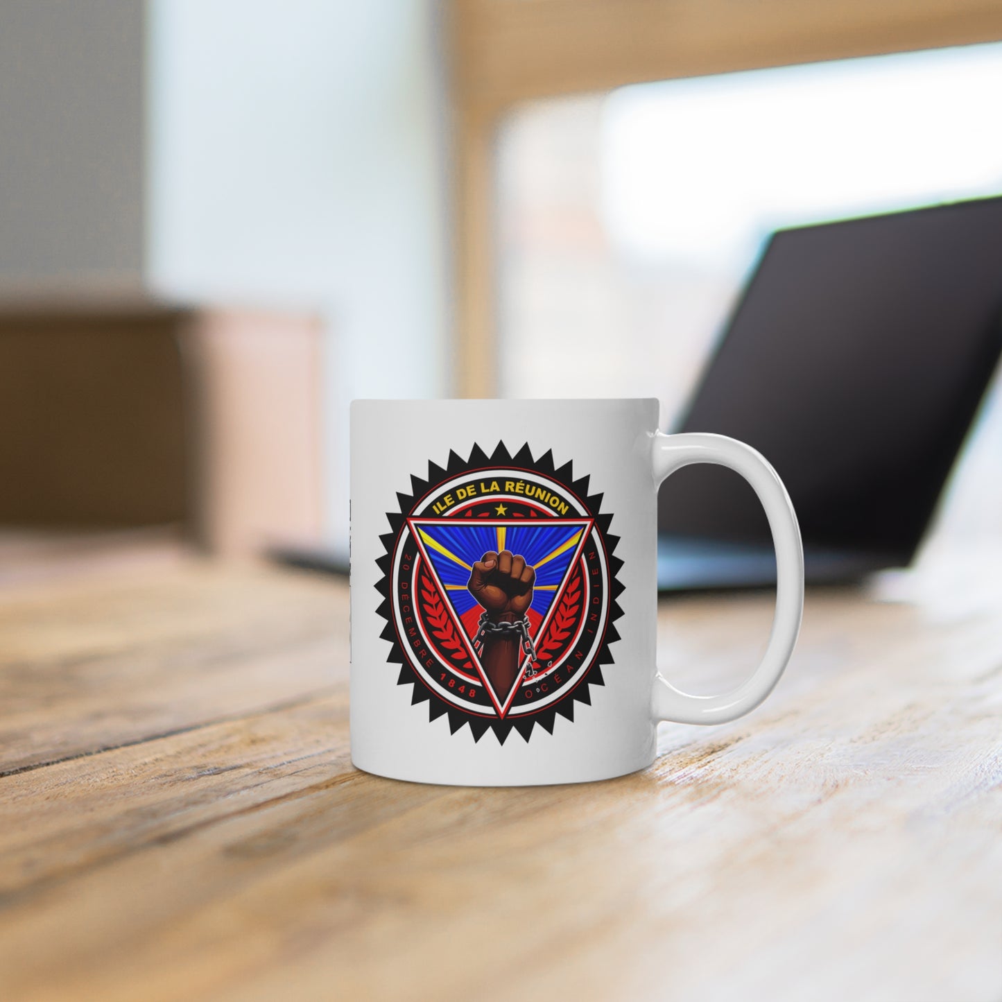 Mug 974 Réunion - Badge 1848 C25
