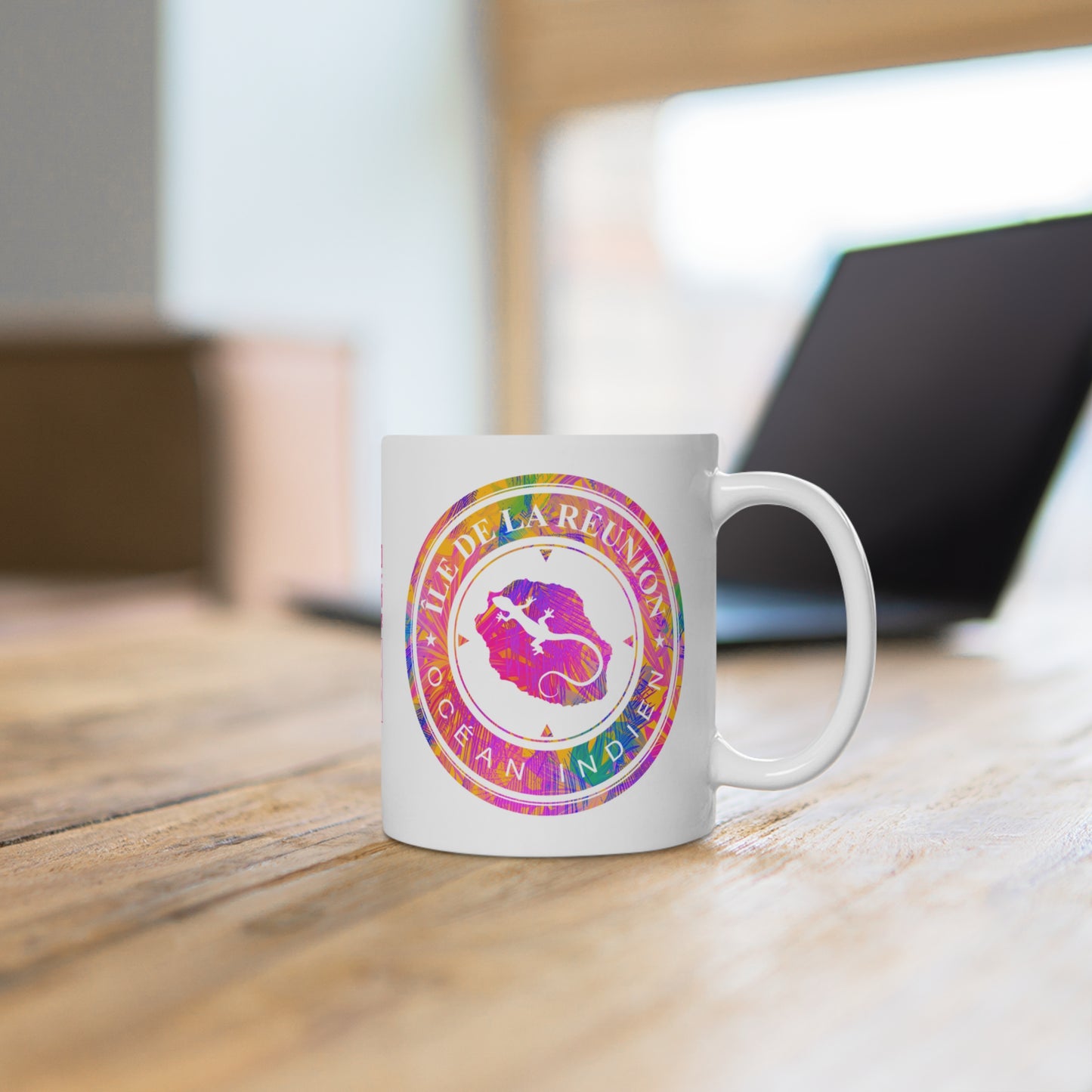 Mug 974 Margouillat Tropical day