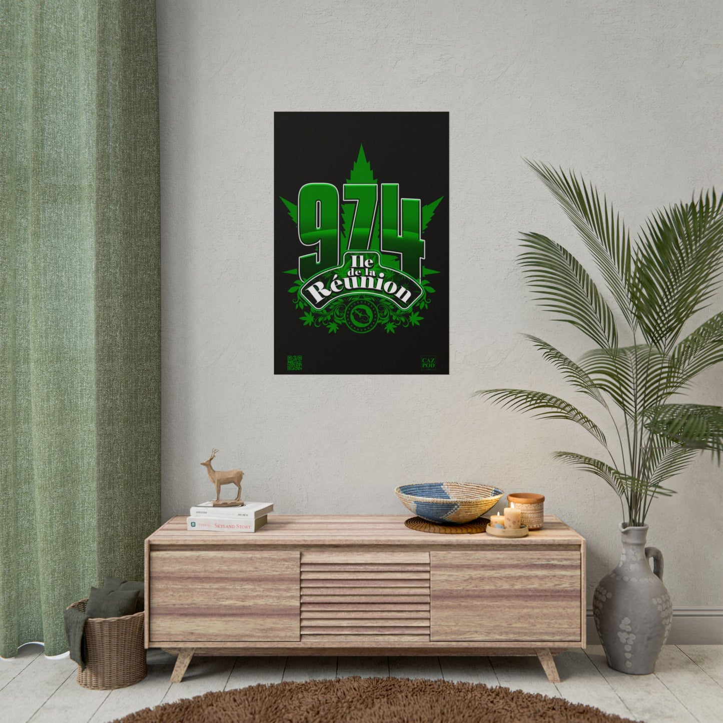 Poster Ile de la Réunion 974 - Zamal C25 B