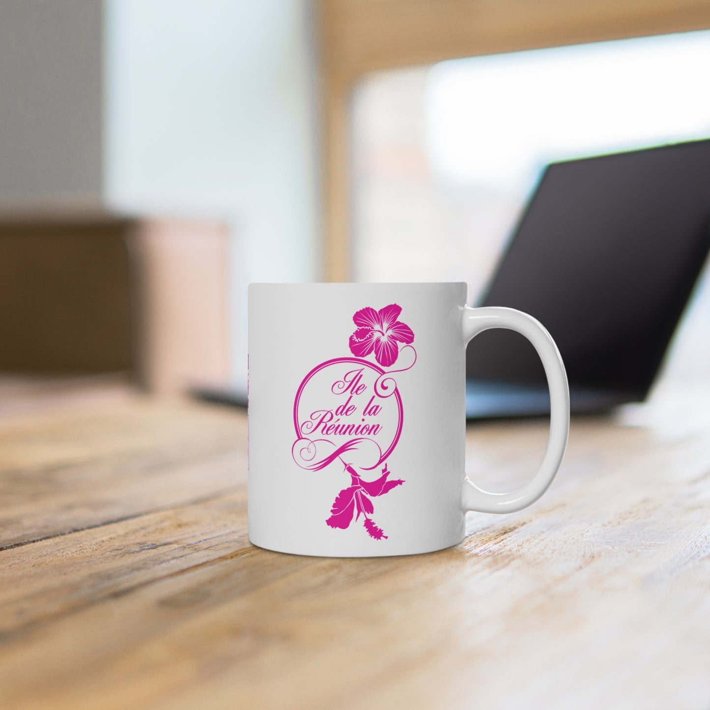 Mug 974 Hibiscus fuchsia
