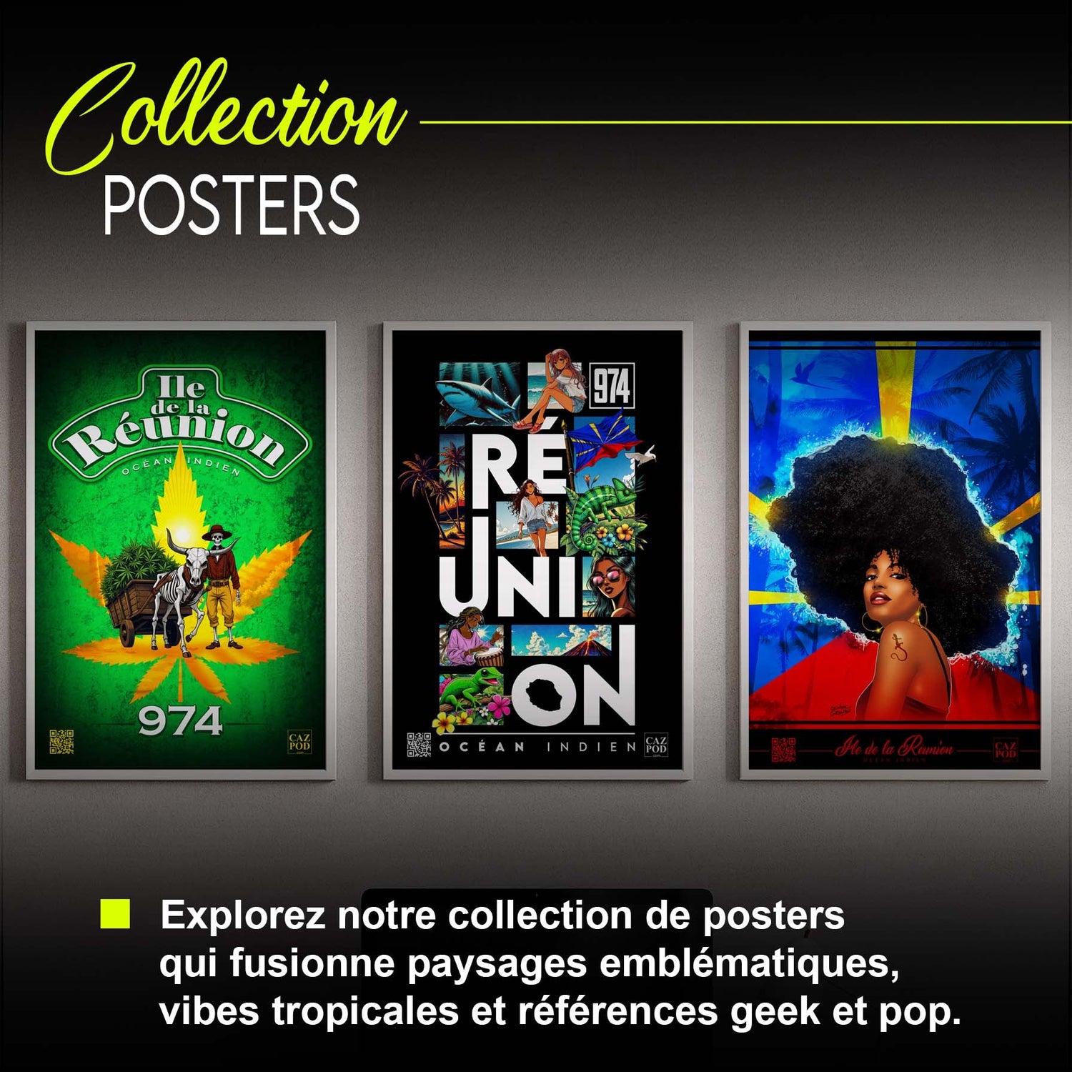 Posters 974 Réunion et Pop culture