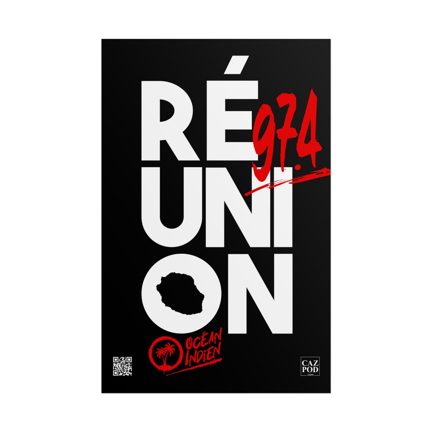 Poster Réunion 974 Graffiti C25 WR