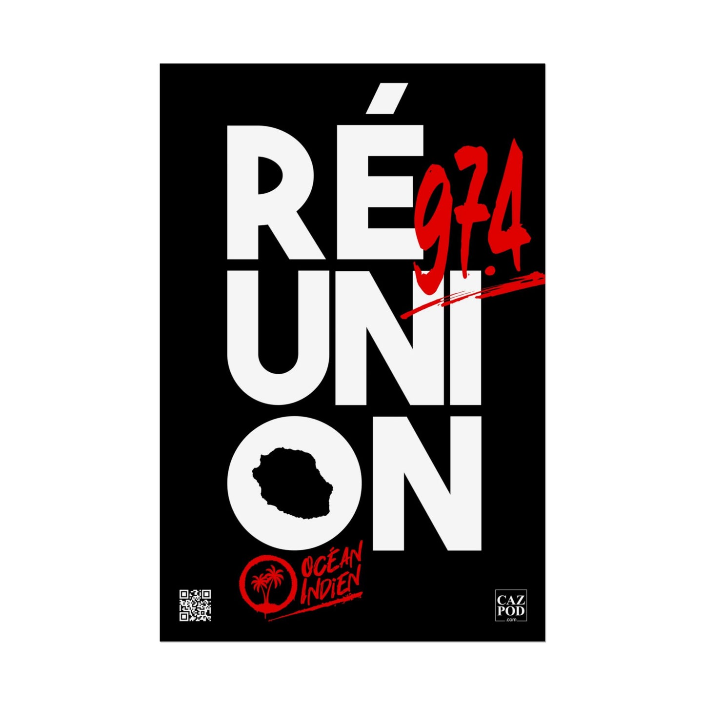 Poster Réunion 974 Graffiti C25 WR