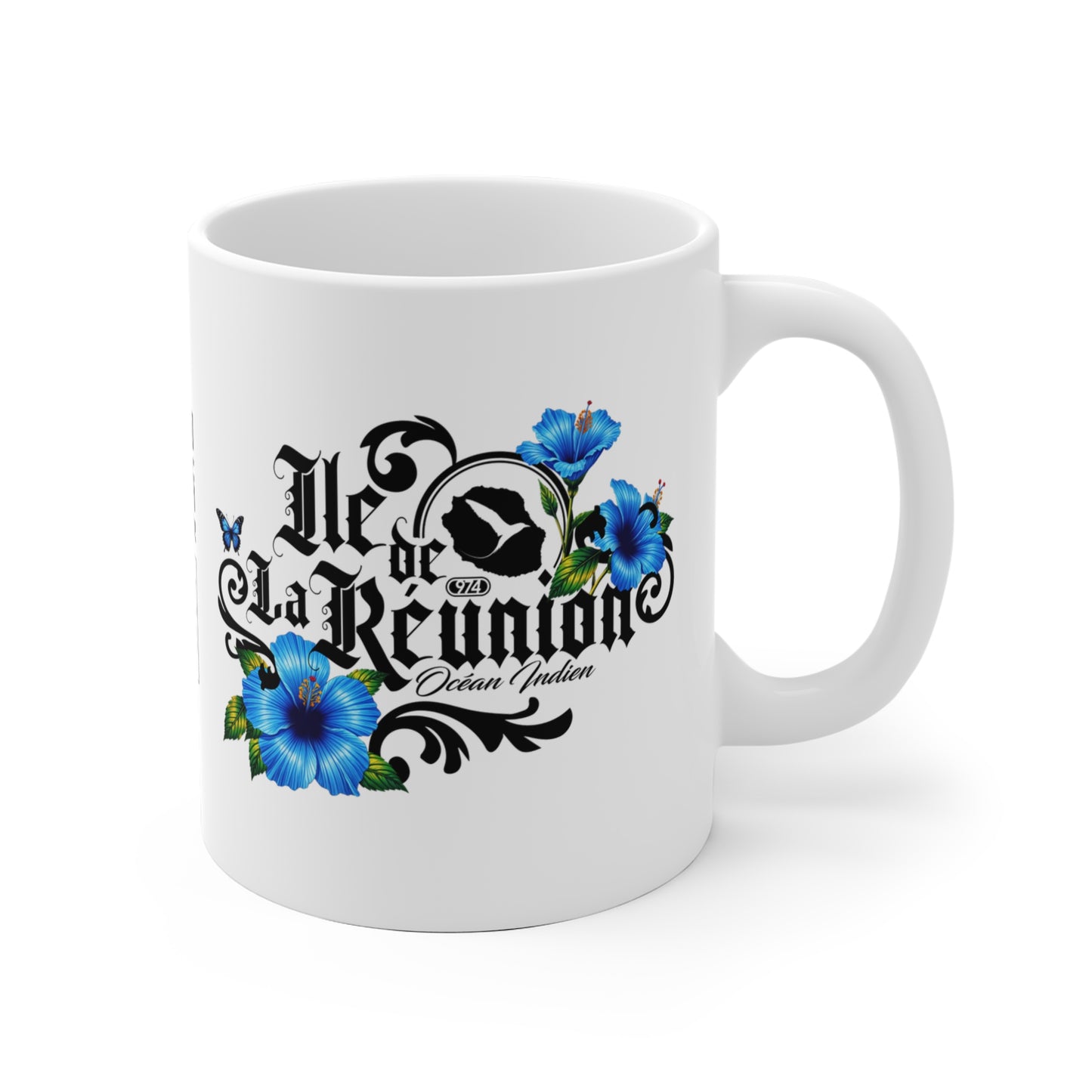 Mug 974 Réunion - Ornaments - Hibiscus C25 Blue