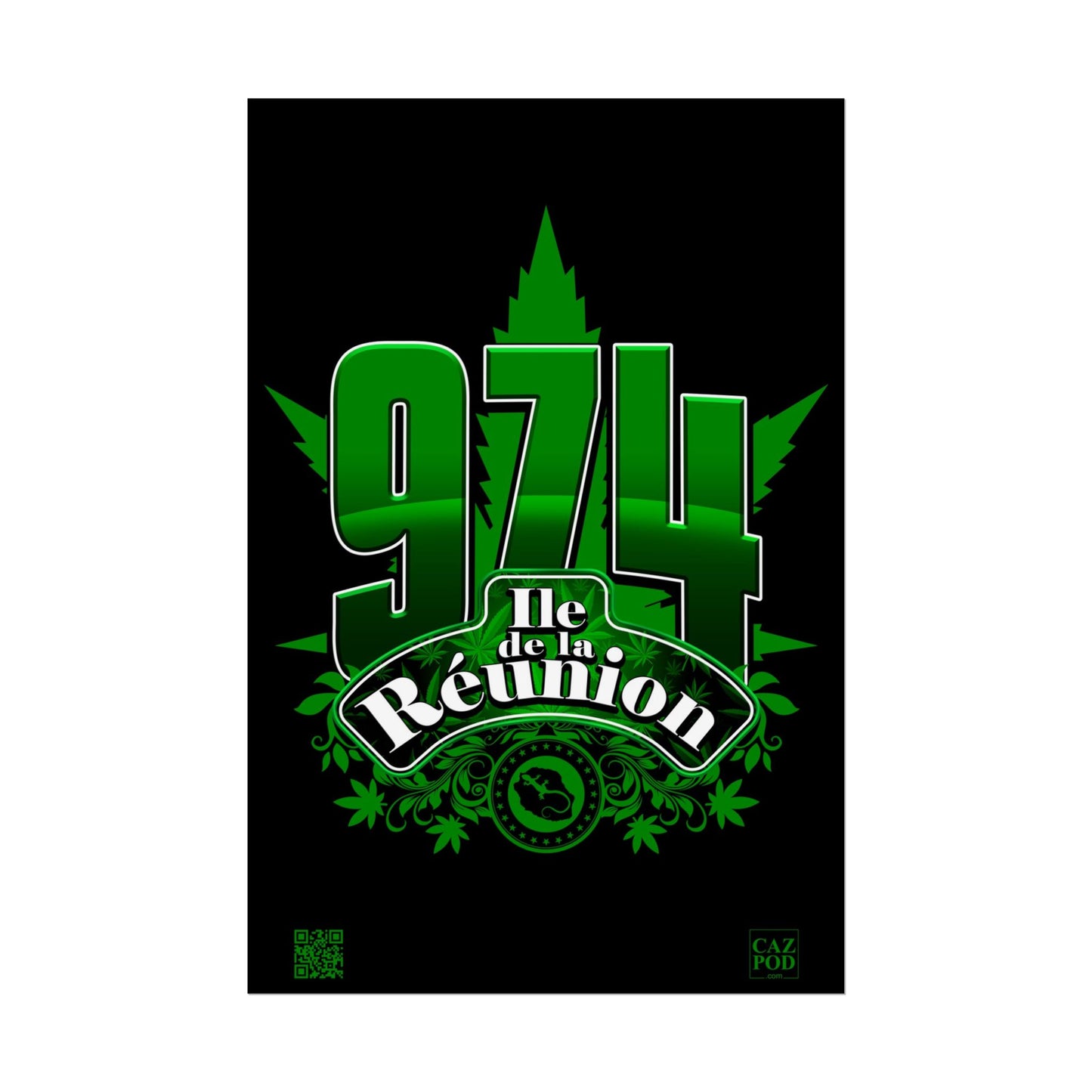 Poster Ile de la Réunion 974 - Zamal C25 B