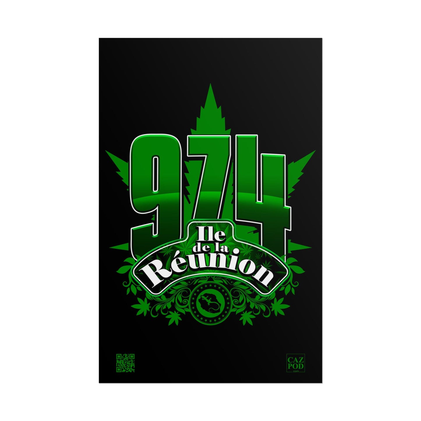 Poster Ile de la Réunion 974 - Zamal C25 B