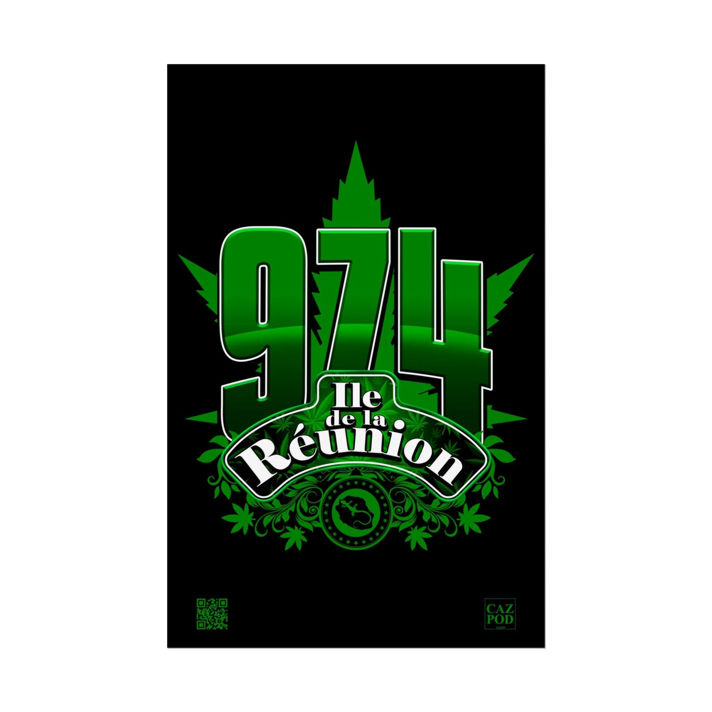 Poster Ile de la Réunion 974 - Zamal C25 B