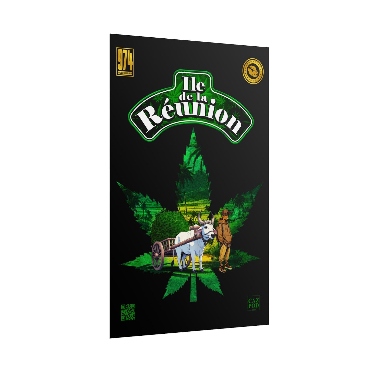 Poster Ile de la Réunion 974 - Zamal C25 A