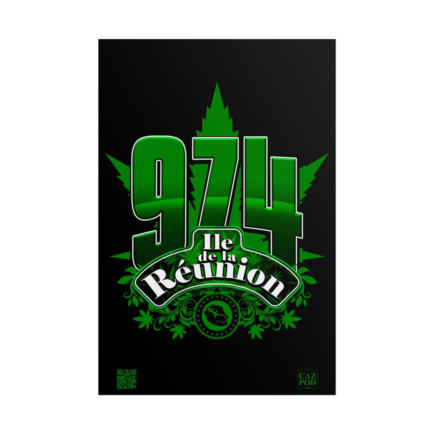 Poster Ile de la Réunion 974 - Zamal C25 B