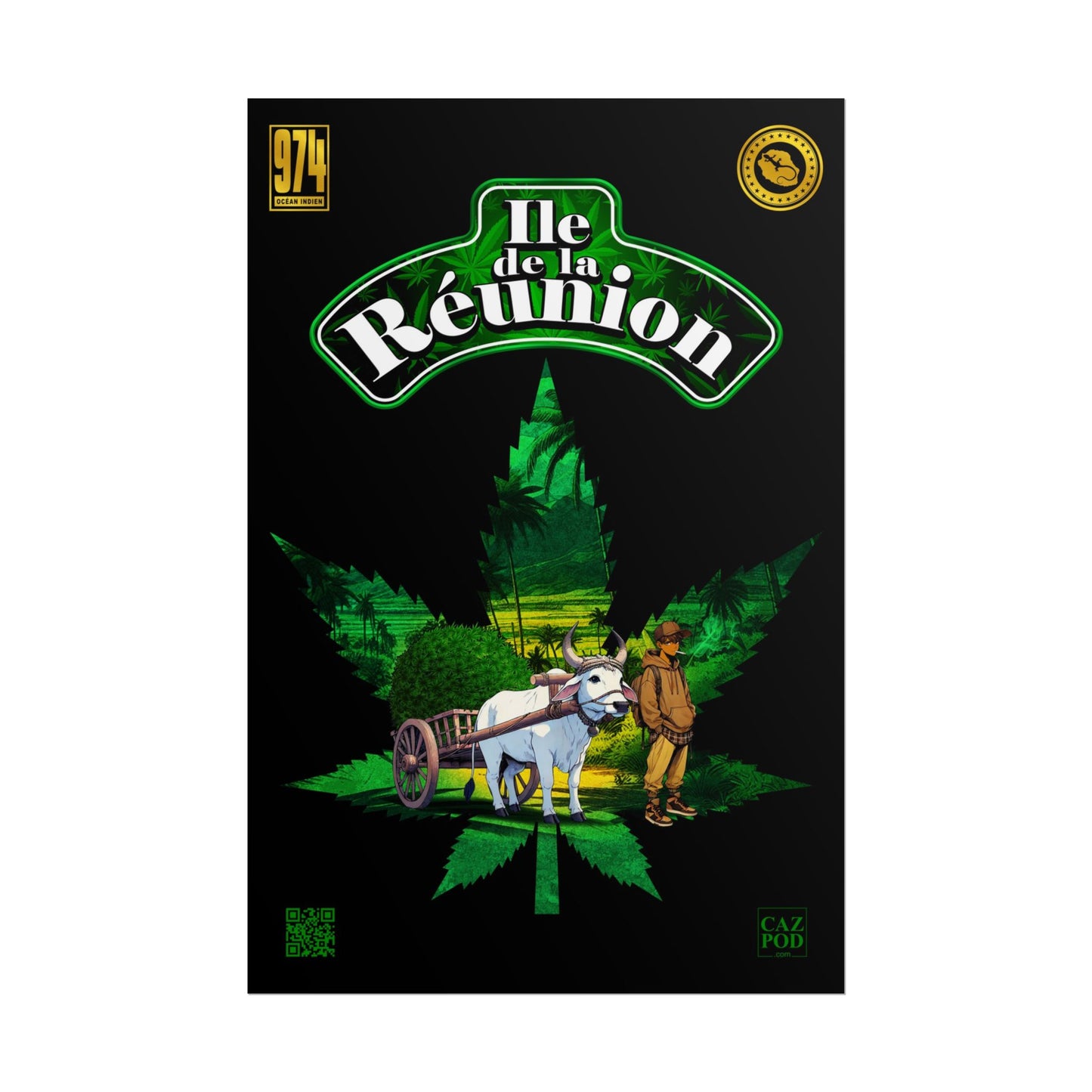 Poster Ile de la Réunion 974 - Zamal C25 A