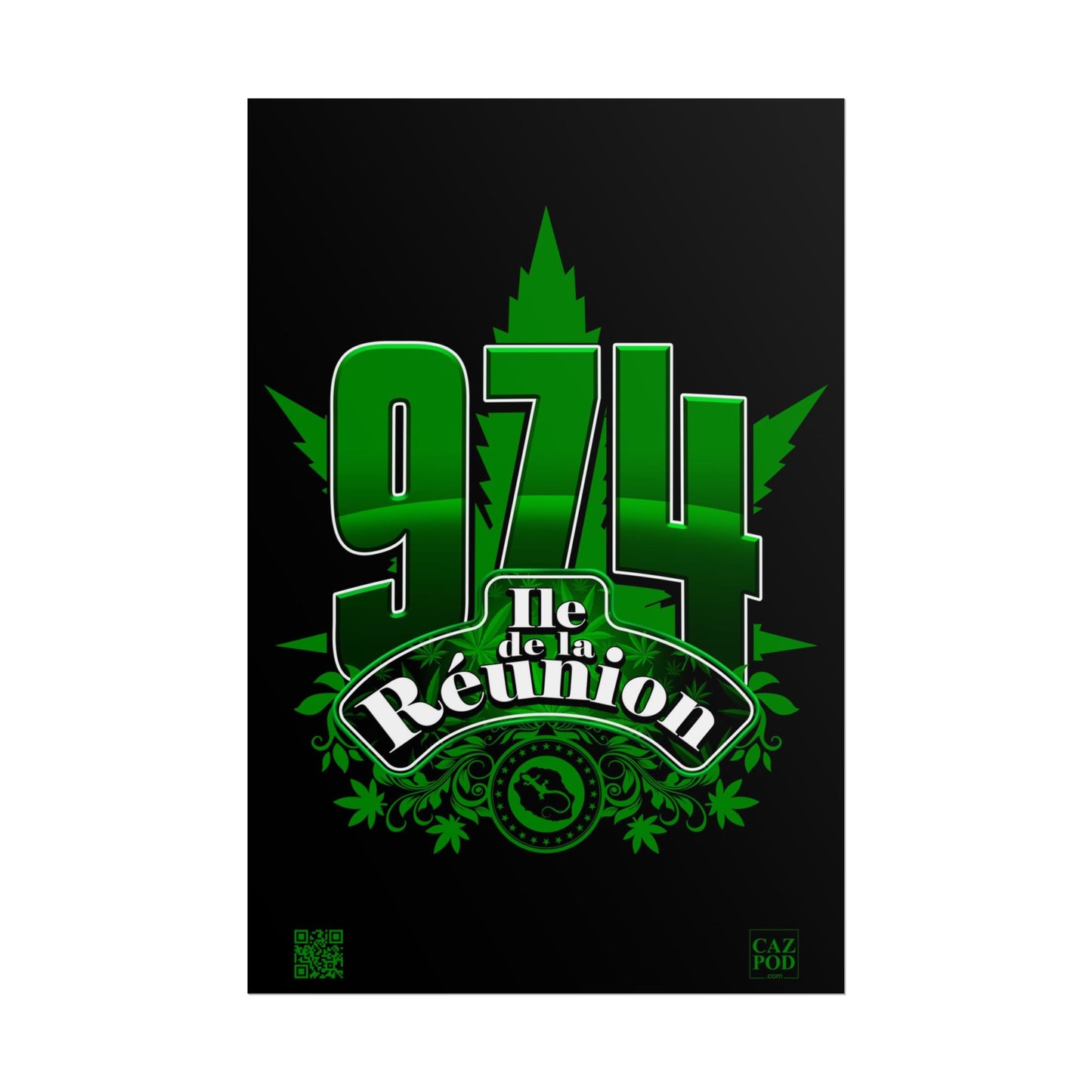 Poster Ile de la Réunion 974 - Zamal C25 B