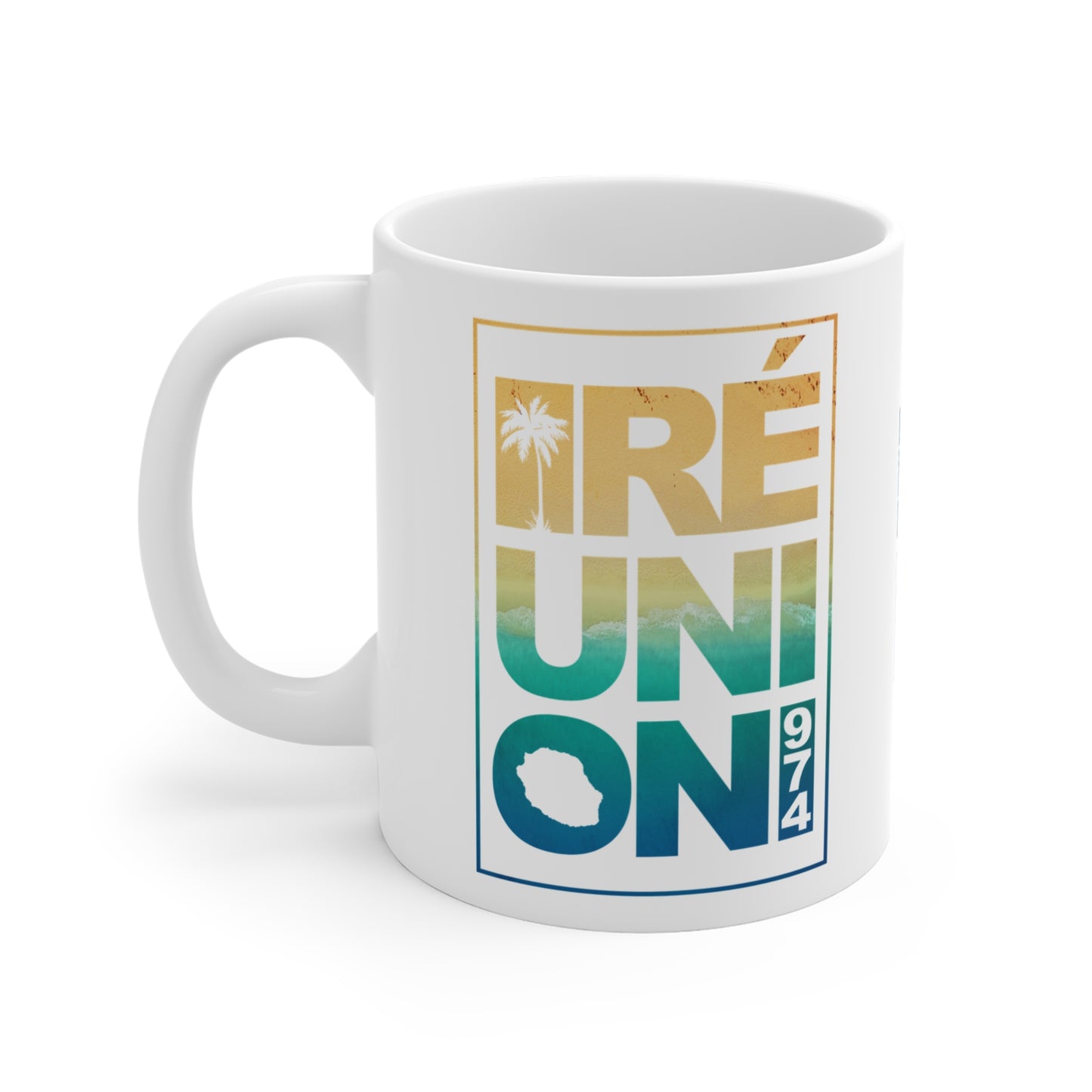 Mug 974 Ile de la Réunion Beach