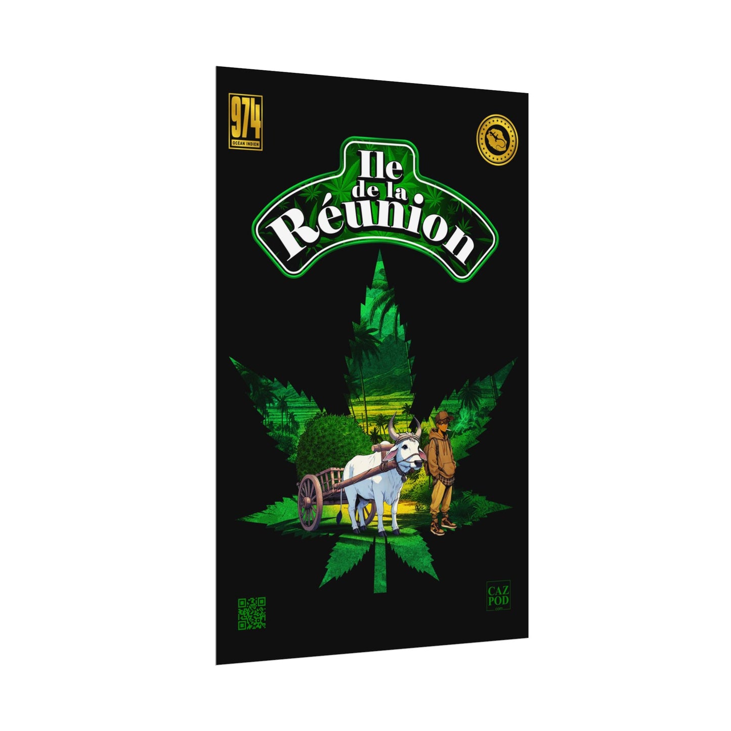 Poster Ile de la Réunion 974 - Zamal C25 A