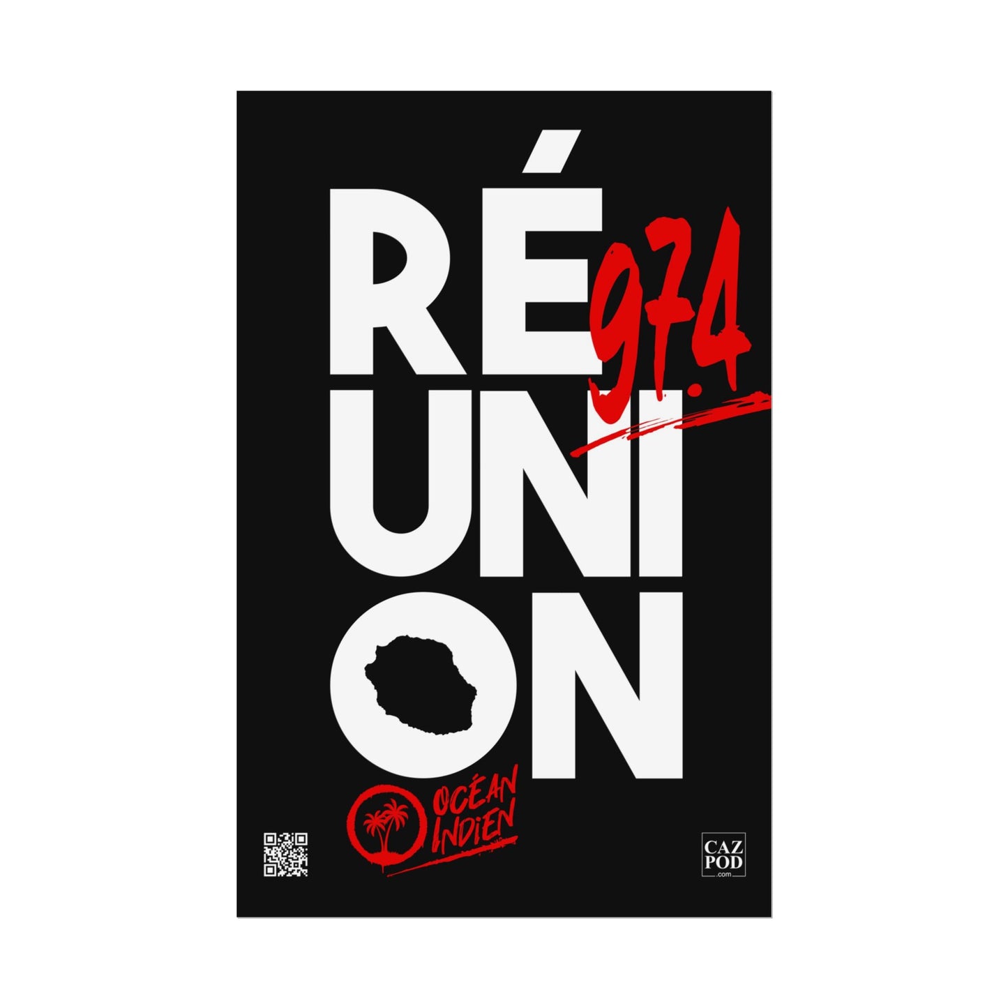 Poster Réunion 974 Graffiti C25 WR