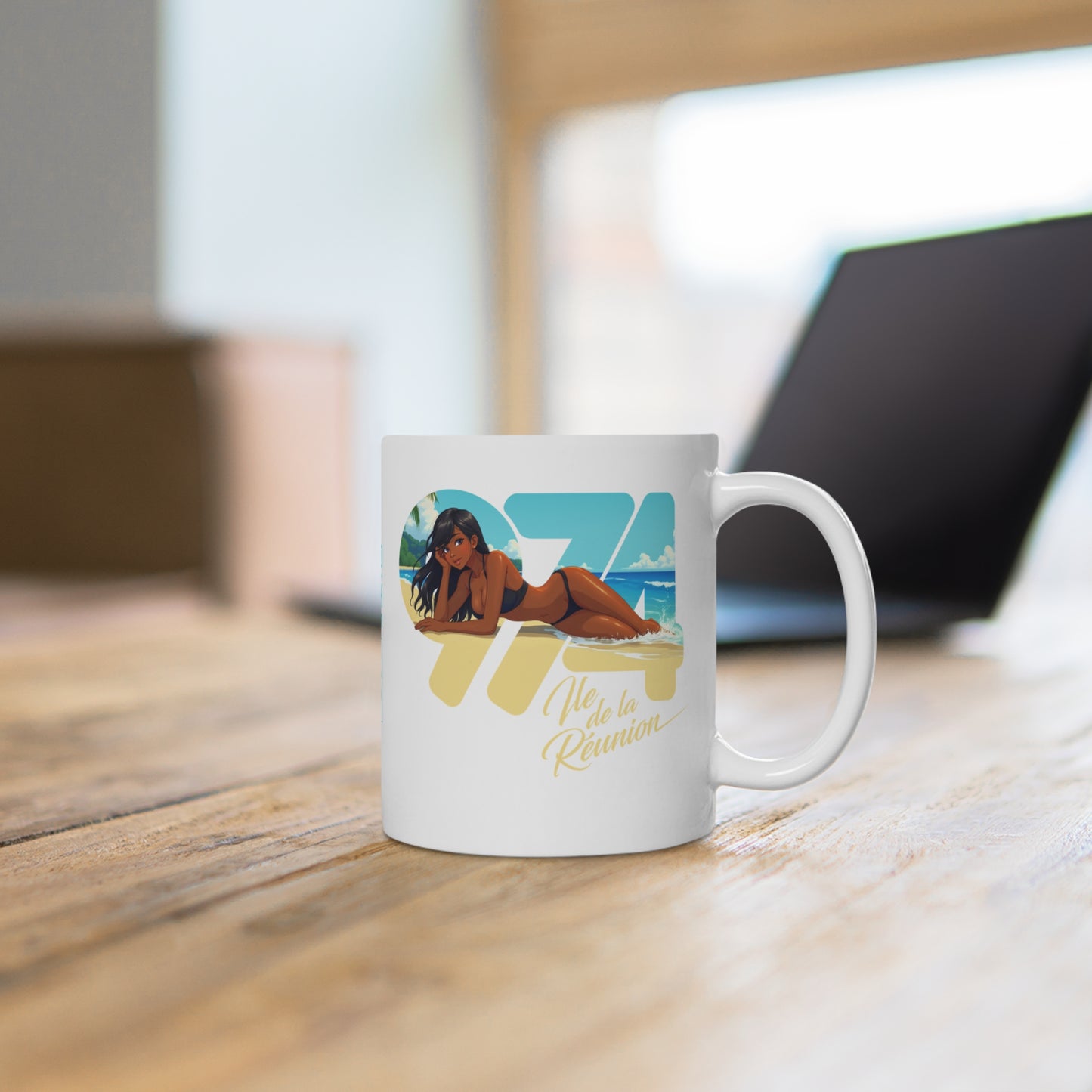 Mug Kafrine Réunion 974 - 02 C25 – Design Péi Tropical