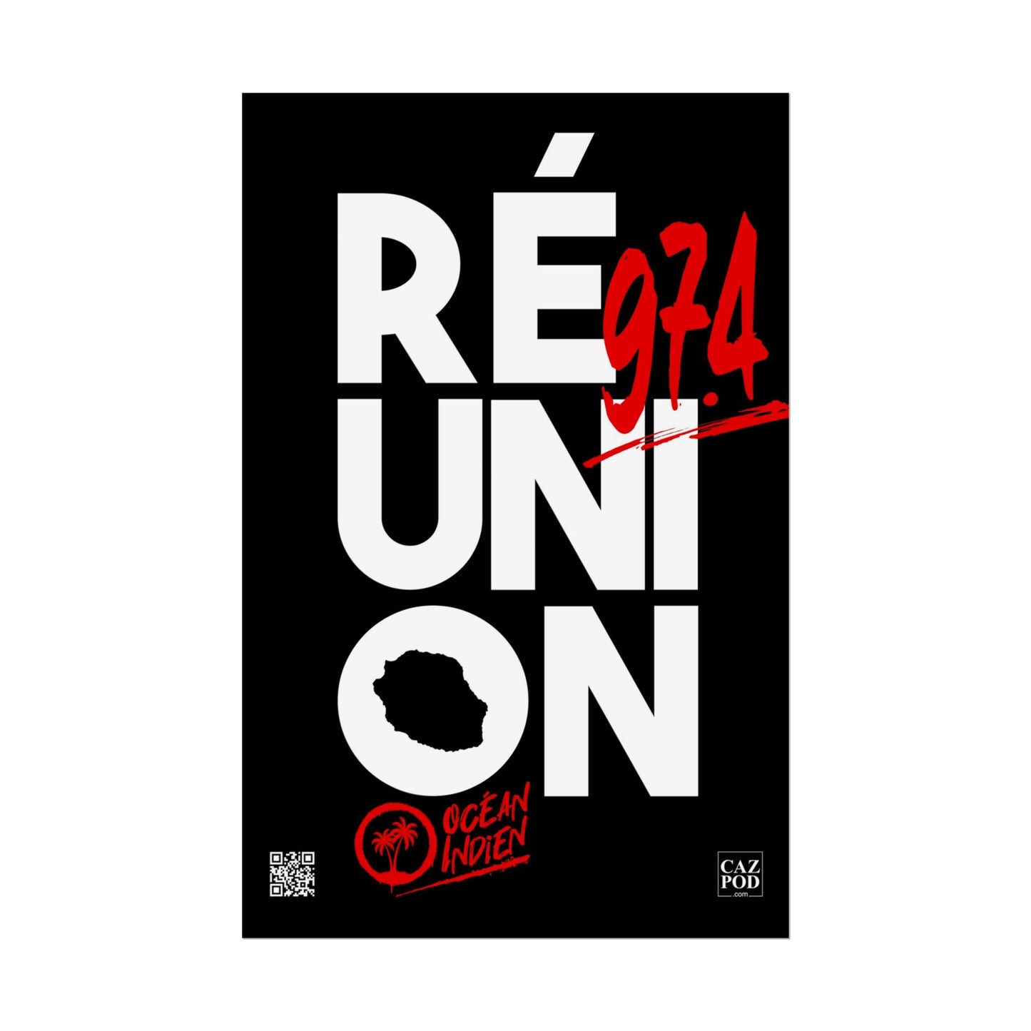 Poster Réunion 974 Graffiti C25 WR