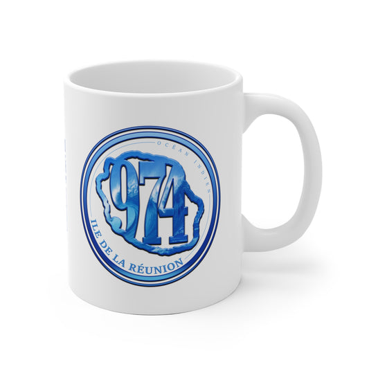 Mug 974 Ile de la Réunion - Bleu ocean