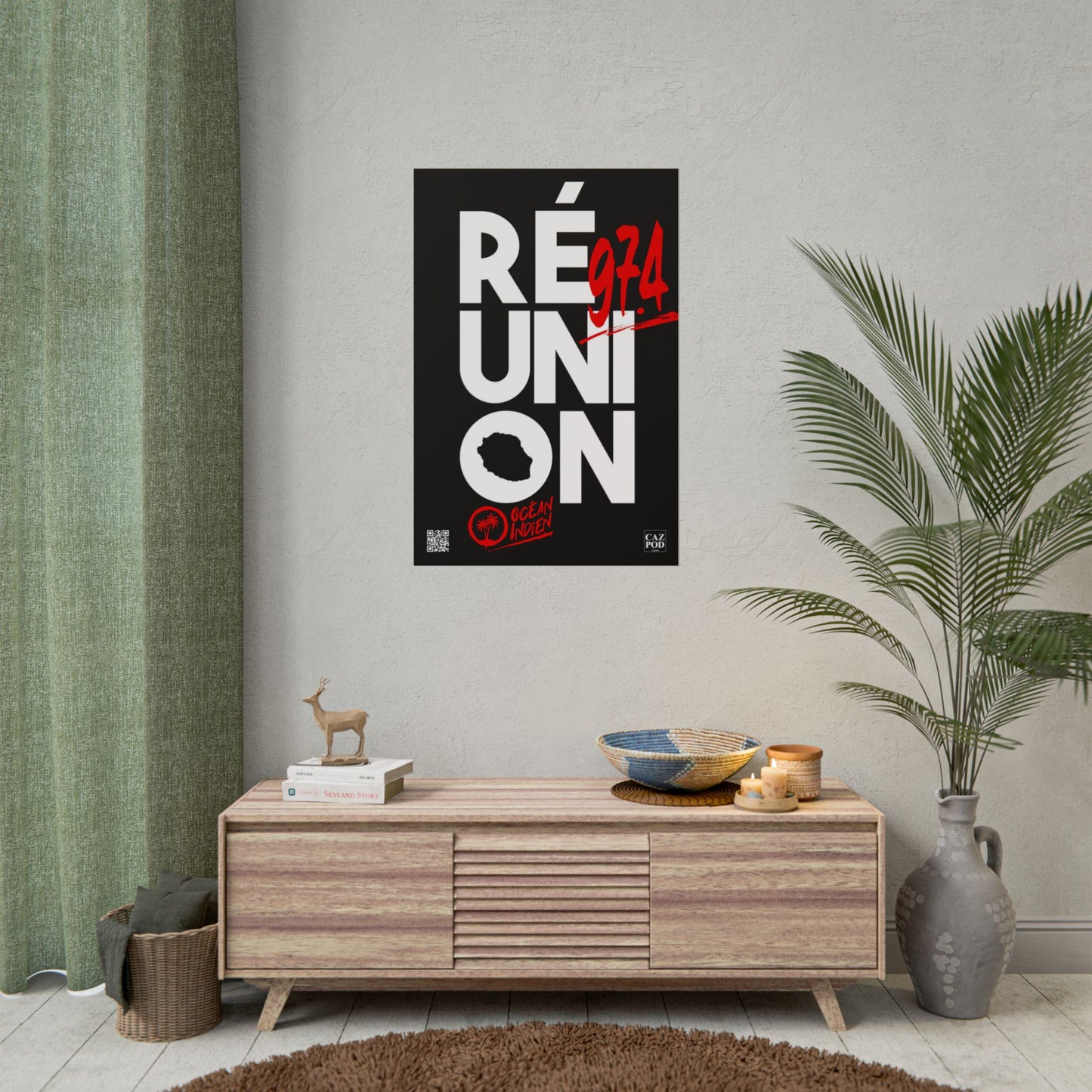 Poster Réunion 974 Graffiti C25 WR