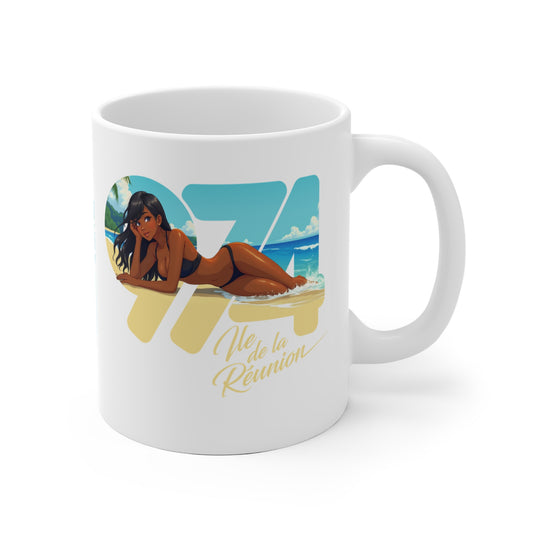 Mug Kafrine Réunion 974 - 02 C25 – Design Péi Tropical