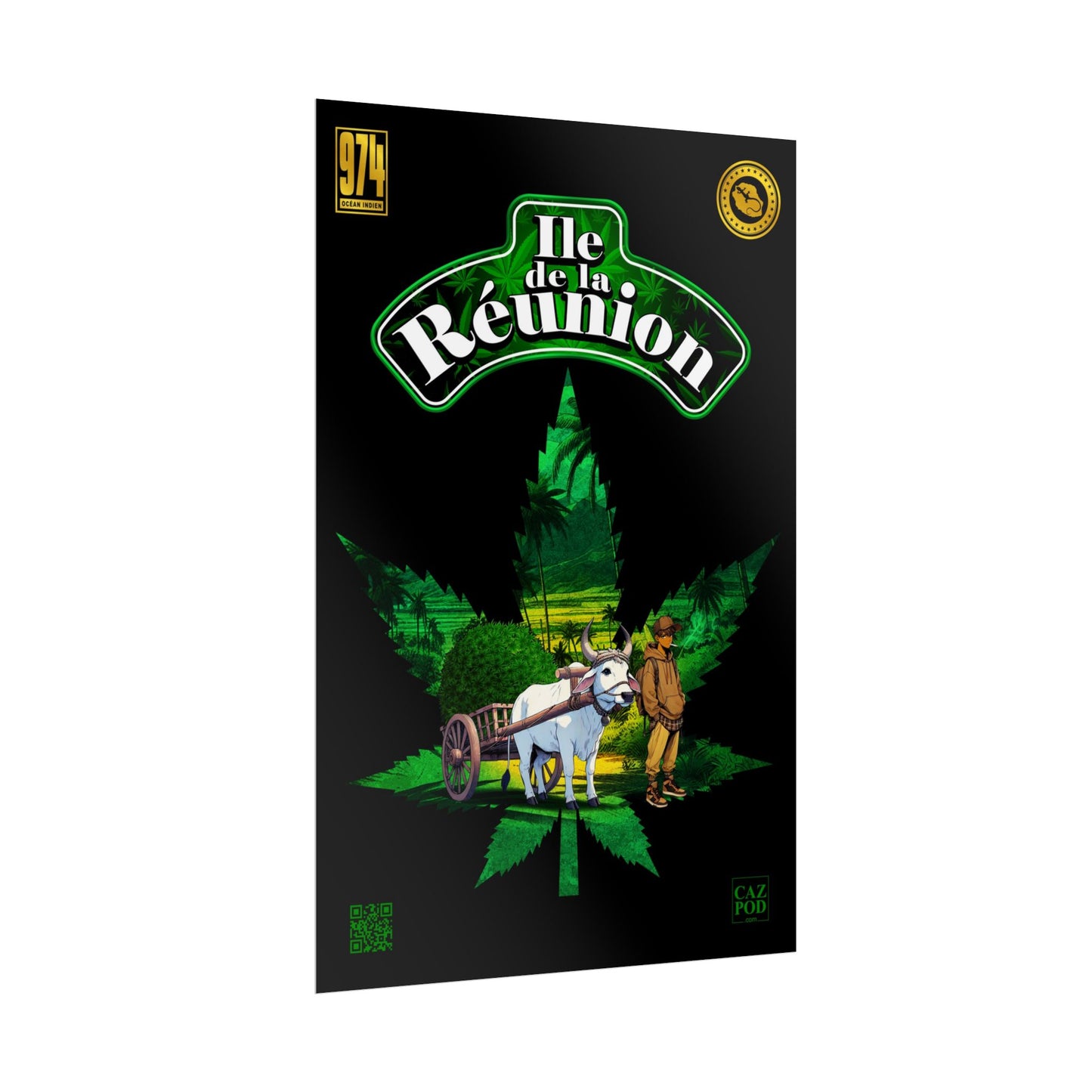 Poster Ile de la Réunion 974 - Zamal C25 A