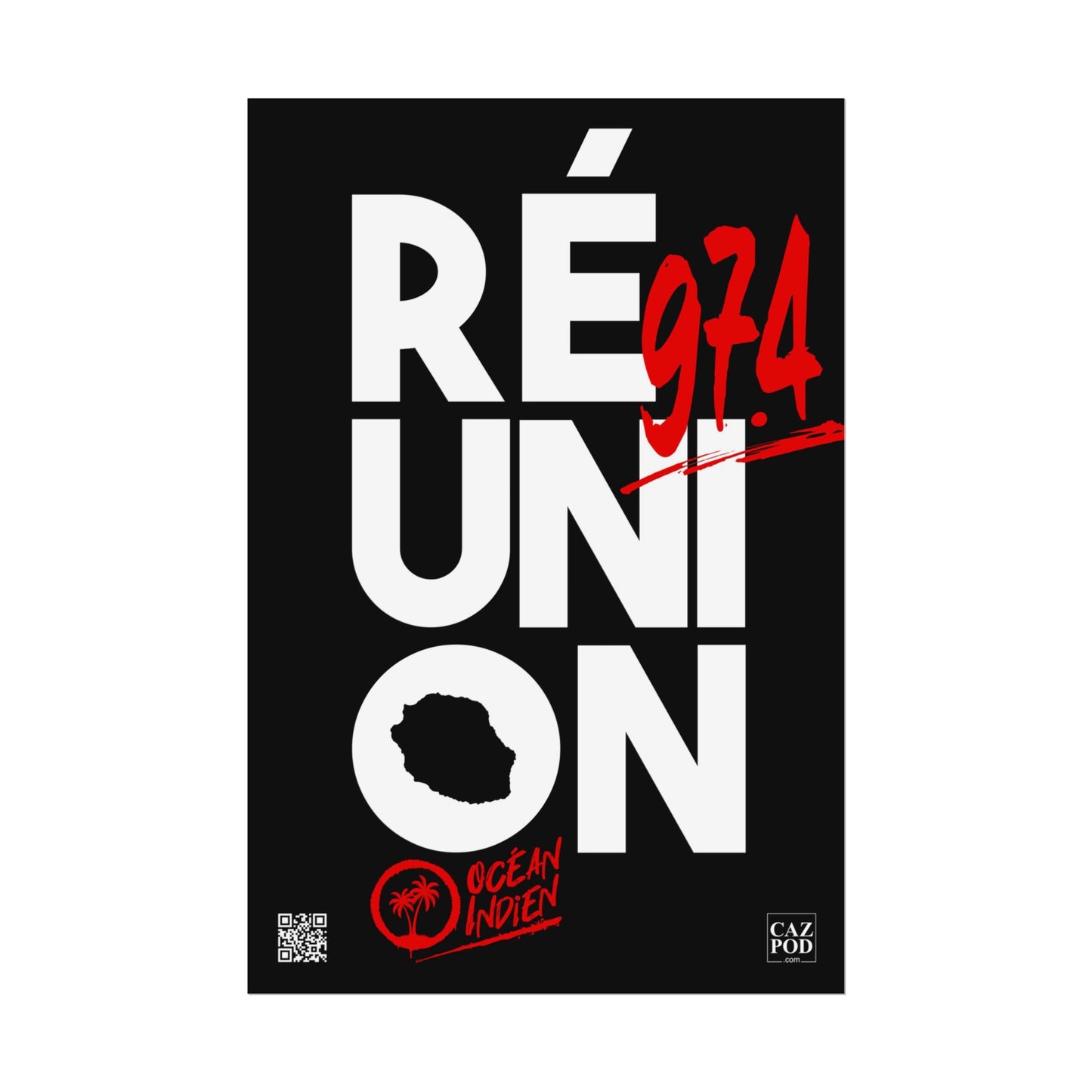Poster Réunion 974 Graffiti C25 WR