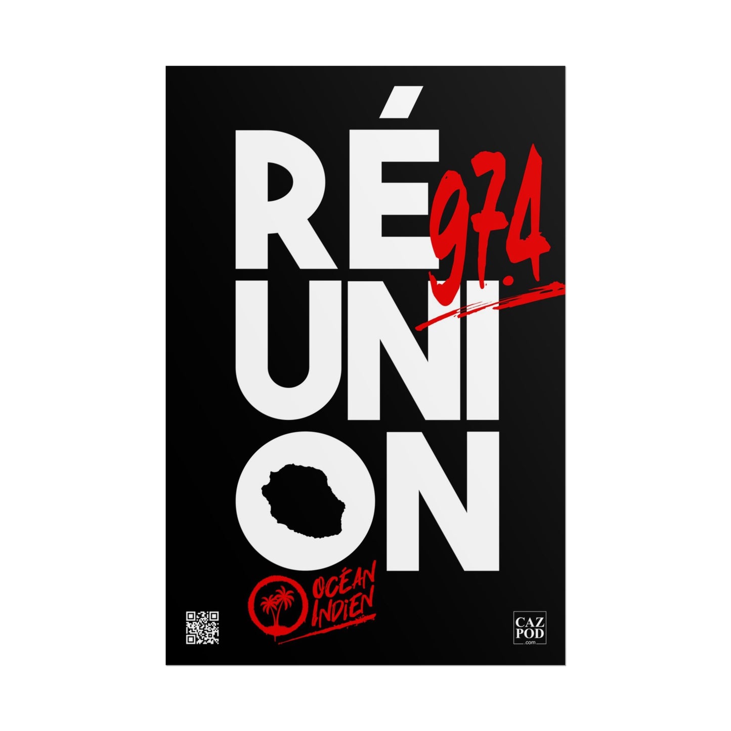Poster Réunion 974 Graffiti C25 WR
