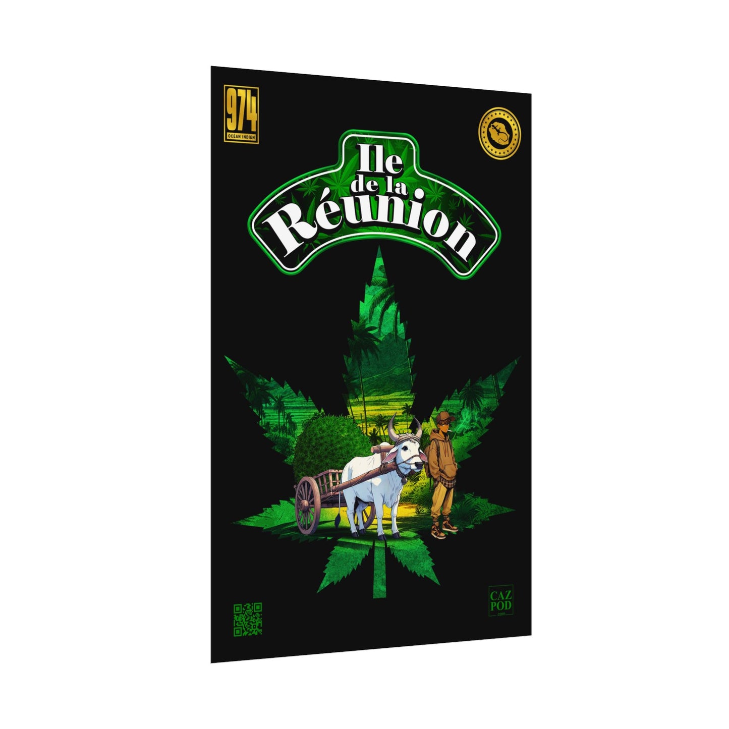 Poster Ile de la Réunion 974 - Zamal C25 A